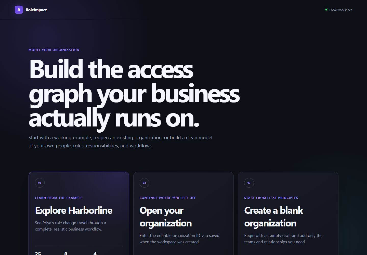 RoleImpact application screenshot